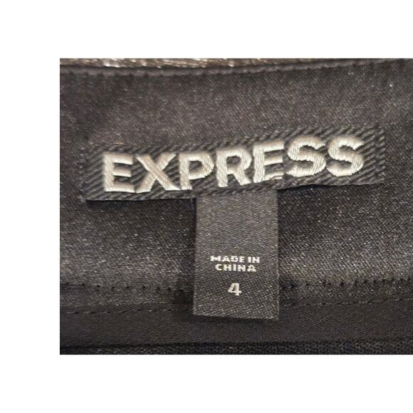 Express Fringe Black Mini Skirt Size 4 - Picture 4 of 7